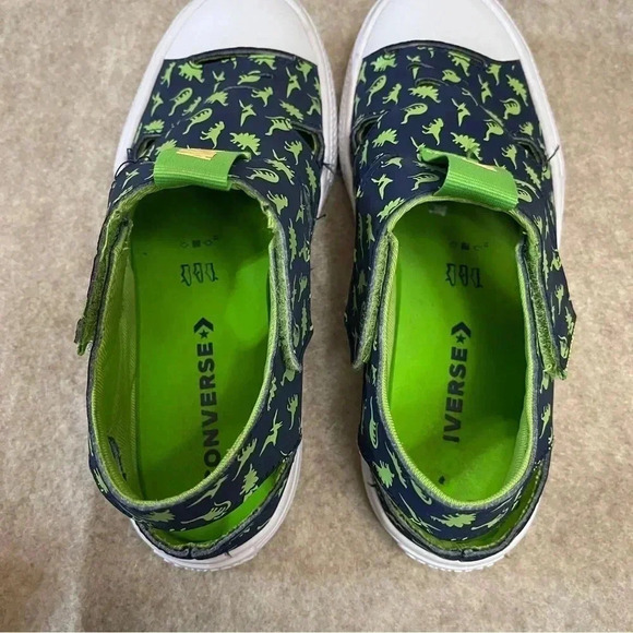 Converse All Star Superplay Dinoverse Green Hook and Loop Sandals Boys size 3 - Picture 9 of 13